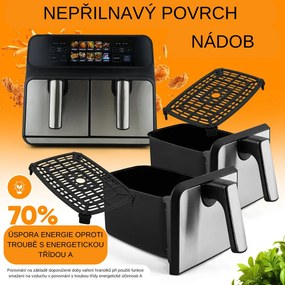 ProfiCook FR 1287 H dupla hőlégfúvós sütő, 8 l