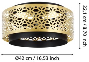 Eglo SANDBACH 43979 mennyezeti lámpa, 1x40W E27