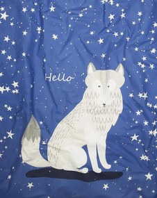 Sötétben világító pamut ágynemű babáknak MAGIC STARS kék Ágyneműhuzat mérete: 40 x 60 cm | 100 x 135 cm