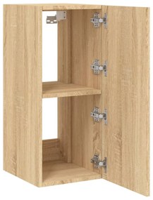 2 db sonoma tölgy színű fali TV-szekrény LED-del 30,5x35x70 cm