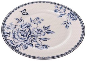 Blue Rose porcelán tányér, 19,5 cm