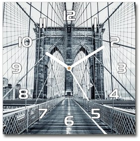 Négyzetes üvegóra Brooklyn híd pl_zsk_30x30_f_94990249
