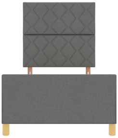 Ágykeret Sötétszürke 90x200 cm Szövet