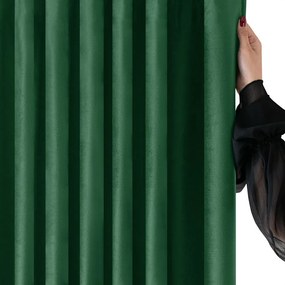 Zöld bársony dimout (részleges sötétítő) függöny 200x175 cm Velto – Filumi