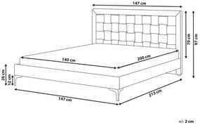 Franciaágy 140 cm LIMO (poliészter) (sötétzöld) (ágyráccsal). 1022886