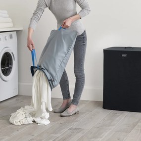 Antracitszürke textil-műanyag szennyeskosár 2x45 l Tota – Joseph Joseph