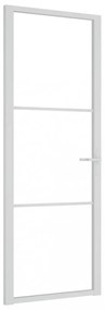 fehér ESG üveg és alumínium beltéri ajtó 76 x 201,5 cm