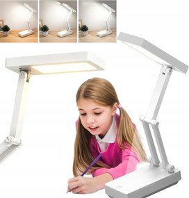 Asztali Lámpa Led Iskolai Éjszakai Usb Álló Fehér