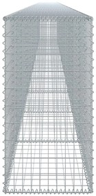 horganyzott vas gabion kosár fedéllel 1100 x 50 x 100 cm