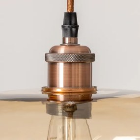 Függőlámpa kábellel SEVENTIES E27/60W/230V füstszínű/barna