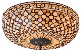 Endon 64276 - Mennyezeti lámpa Tiffany MILLE FEUX 2xE27/60W/230V átm. 45 cm