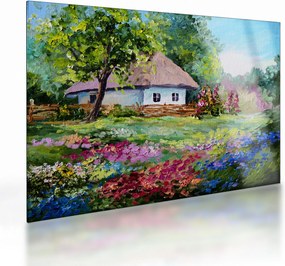 Üveg kép - Vendégház (70x50 cm)