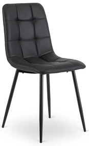 Fekete Eco-bőr Étkezőszék. DALVIN