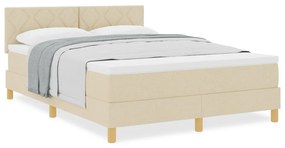 Box Spring Ágy Matrac Krém 140x200 cm Szövet