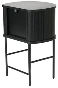 Fekete éjjeliszekrény Nola – Unique Furniture