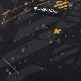 Hátizsák, iskolatáska, cipzáras, GABOL Byte, fekete, geometrikus mintás (GA238640F)