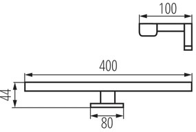 Kanlux 34930 - LED Fürdőszobai tükörvilágítás ASTIM LED/8W/230V IP44 fekete