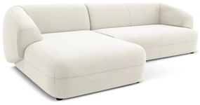 Fehér bársony sarokkanapé (bal oldali) Moana – Makamii