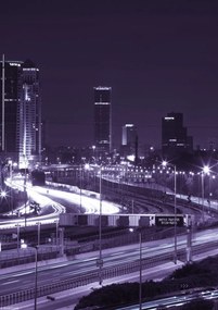 Poszter 21x29,7cm Tel-Aviv éjszaka, Assaf Frank