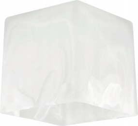 Üveg lámpabúra asztali mennyezeti lámpához csillár kocka fehér tejfehér