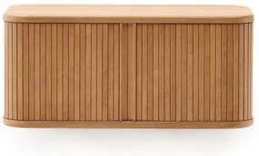 Natúr színű fali mosdó alatti szekrény kőrisfa dekorral 90x40 cm Mailen – Kave Home