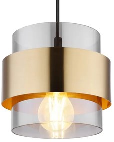 Globo 15560H - Csillár zsinóron MILEY 1xE27/60W/230V fekete/sárgaréz