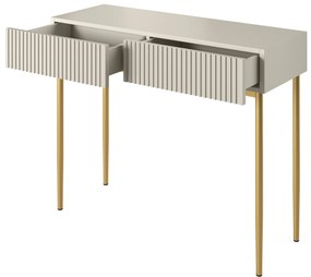 Nicole fésülködőasztal 100 cm fiókokkal - kasmír / arany lábak