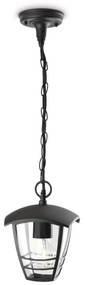 Philips 15386/30/16 - Függeszték MYGARDEN CREEK 1xE27/60W/230V fekete 15386/30/16