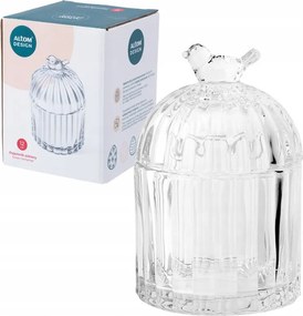 Üveg tároló doboz fedővel Húsvéti madár 12 cm