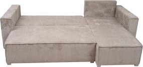 AKCIÓ Bézs sarokkanapé SMART COSARO, kétoldalas + 2 párnácska INGYEN II. minőség