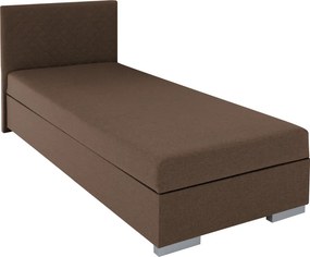 Boxspring ágy, egyszemélyes, barna, 90x200, univerzális, ADARA