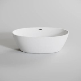 OVAL szabadon álló fürdőkád, fehér, 155x80x58 cm