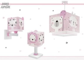 Dalber 63111S - Gyermeklámpa JUNGLE 1xE14/8W/230V rózsaszín