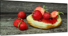 Vászonkép 120x60 Szendvics eperrel