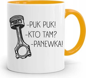 Sárga Bögre Szerelőnek Kopogtató Ki Van Ott? Panel nyomott mintával