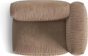 Világosbarna bársony kanapé modul (jobb oldali) Martina – Micadoni