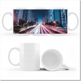 Nyomott mintás bögre Éjszakai lovaglás a városban