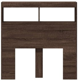 barna tölgy színű áthidalószekrény LED-ekkel 100 x 17 x 102 cm