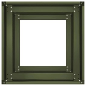 vidaXL Növénytartó olívazöld 40x40x80 cm Hidegen hengerelt acélból