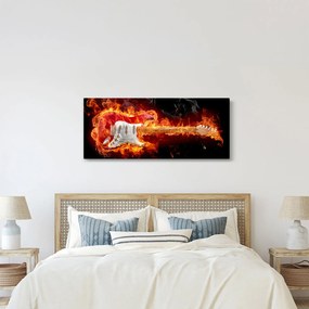 Kép - Gitár a lángokban (120x50 cm)