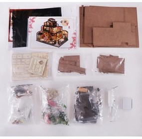 2Kids Toys - Miniatűr Honosná sakurová villa házikó 2xAAA elemmel