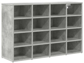 Cipősszekrény polcokkal Beton szürke 103 x 30 x 67 cm Faanyag