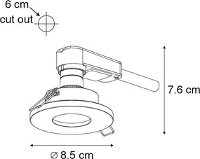 Okos fürdőszoba beépített spotlámpa fehér, Wi-Fi-vel, GU10 - Shed