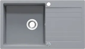 RIVA 1B 1D 860x500 gránit mosogató TITÁN SZÜRKE GRANMASTER