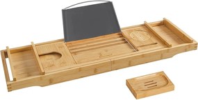 Bambusz fürdokádra helyezhető tálca 75-109 cm