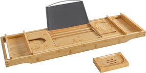 Bambusz fürdokádra helyezhető tálca 75-109 cm