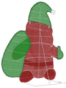 Világító Mikulás 60 LED-del Meleg fehér 62 x 70 cm Lurex Szövet