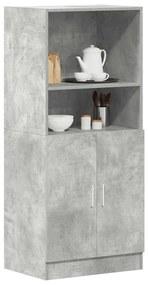 betonszürke szerelt fa konyhaszekrény 57 x 41,5 x 131,5 cm