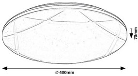 Rabalux 71053 - LED Mennyezeti lámpa OSWALD LED/24W/230V 4000K átm. 40 cm