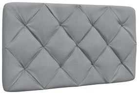 világosszürke szövet ágy matraccal 90x200 cm